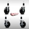 Service Caster 5'' SS Soft Rubber Wheel Swivel 1-1/2'' Expanding Stem Caster Set 2 Brakes, 4PK SCC-SSEX20S514-SRS-2-TLB-2-112 - alternate 3